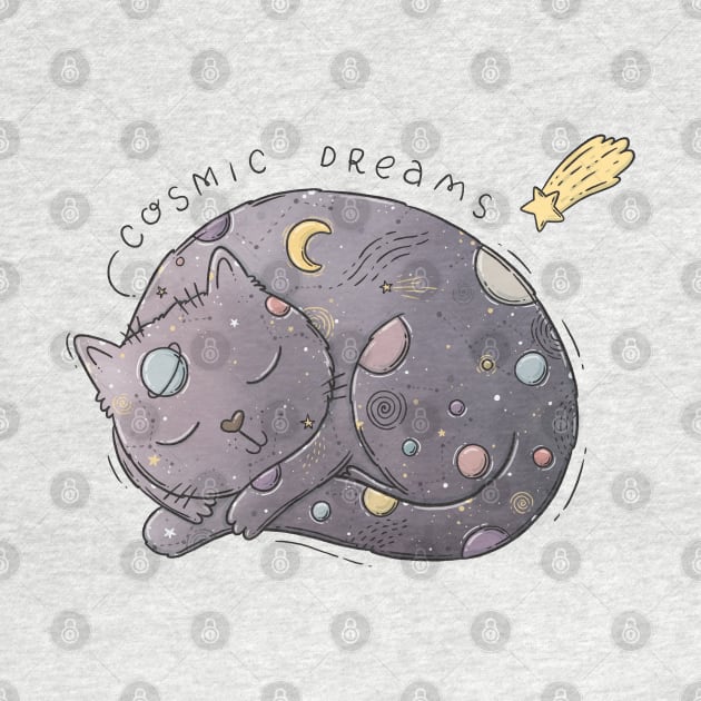 Cosmic Dreams Cat by Tania Tania